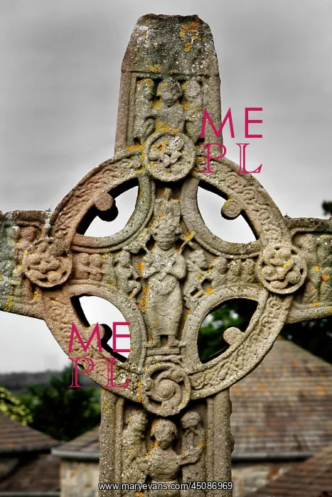 : Ireland. Detail of the Cross of the scriptures : Ireland. Detail of the Cross of the scriptures