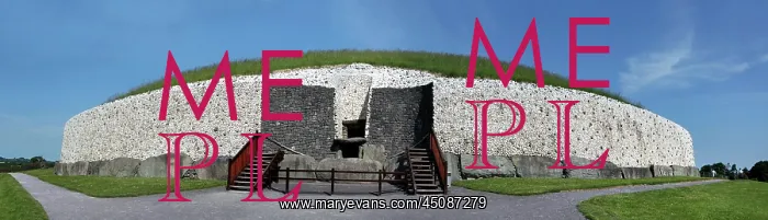 : Ireland. General view of Newgrange, c.3200, County Meath, Ireland : Ireland. General view of Newgrange, c.3200, County Meath, Ireland