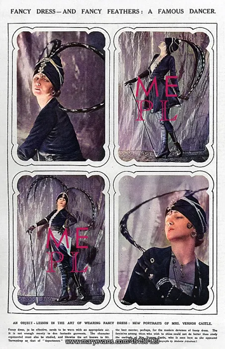 : Irene Castle in her Victory Ball costume : Irene Castle in her Victory Ball costume
