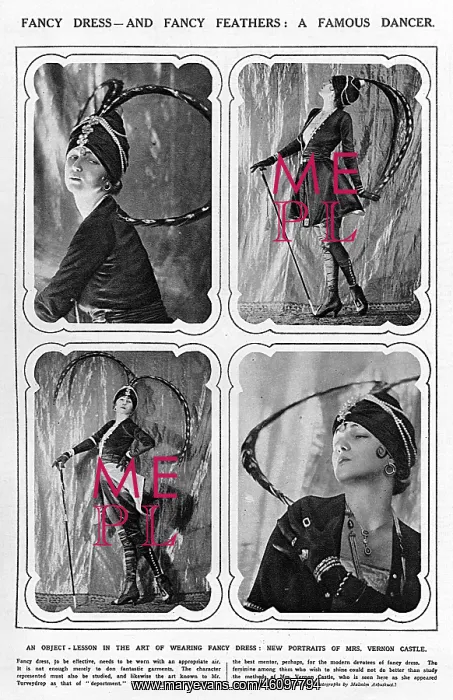 : Irene Castle in her Victory Ball costume : Irene Castle in her Victory Ball costume