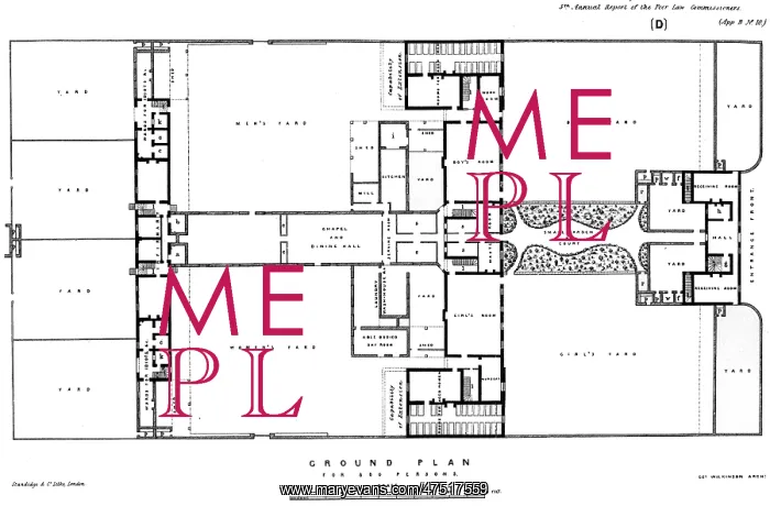 : Irish 800-pauper workhouse, ground plan : Irish 800-pauper workhouse, ground plan