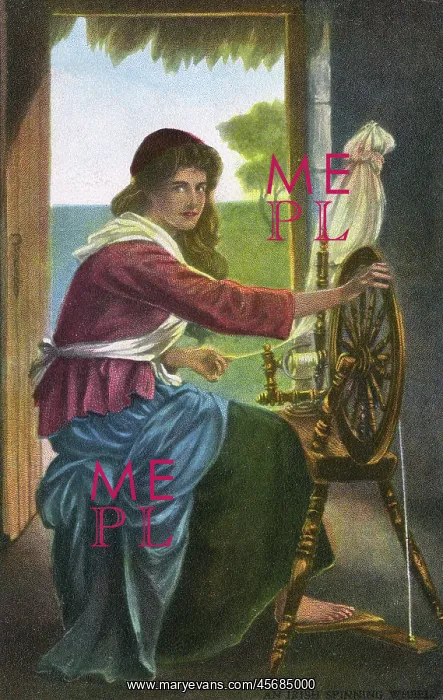  : Irish Girl at her spinning wheel