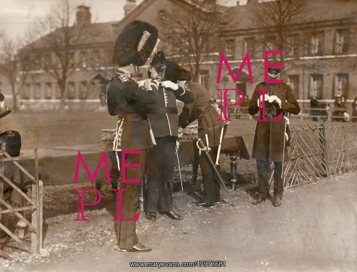 : Irish Guards with shamrock : Irish Guards with shamrock