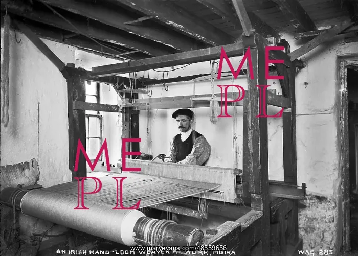 : An Irish Hand-Loom Weaver at Work, Moira : An Irish Hand-Loom Weaver at Work, Moira