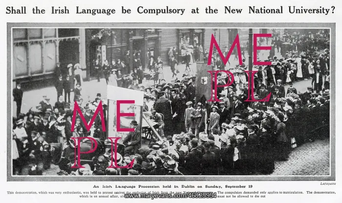 : Irish Language Procession held in Dublin 1909 : Irish Language Procession held in Dublin 1909