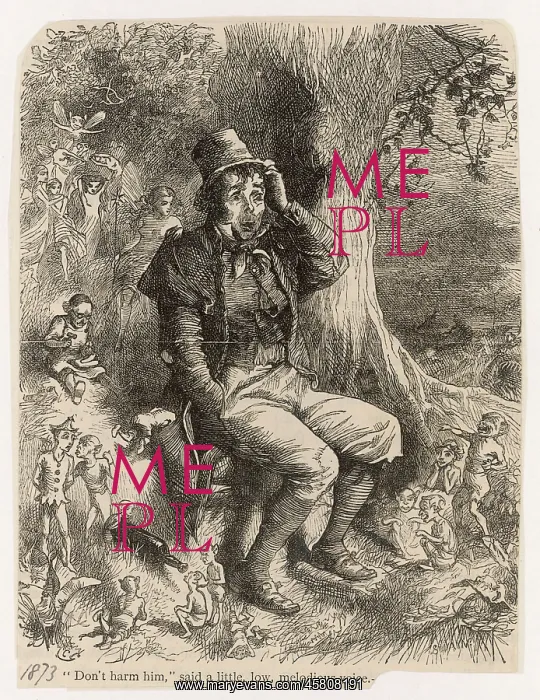 : Irish peasant and leprechauns : Irish peasant and leprechauns
