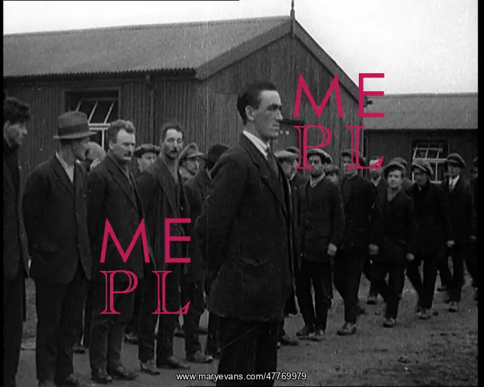: Irish Prisoners Lining Up in a Prison Ground : Irish Prisoners Lining Up in a Prison Ground