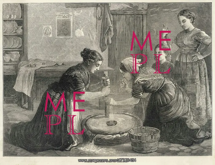 : IRISH WOMEN GRIND CORN : IRISH WOMEN GRIND CORN