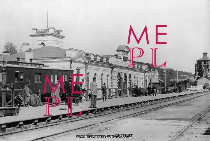 : The Irkutsk railway station, 1904 : The Irkutsk railway station, 1904