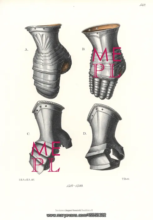 : Iron gauntlets of the first half of the 16th century : Iron gauntlets of the first half of the 16th century