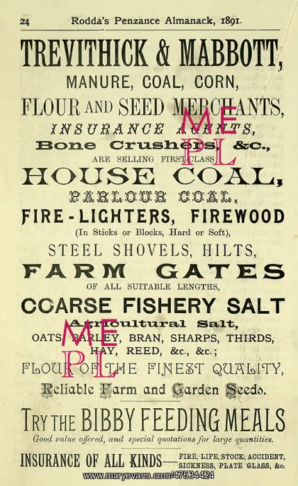 : Ironmonger's advert : Ironmonger's advert