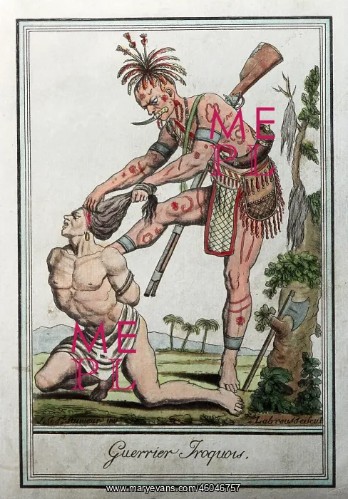  : Iroquois warrior scalping enemy