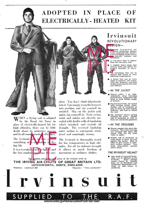 : Irvin Parachutes - Irvinsuit : Irvin Parachutes - Irvinsuit