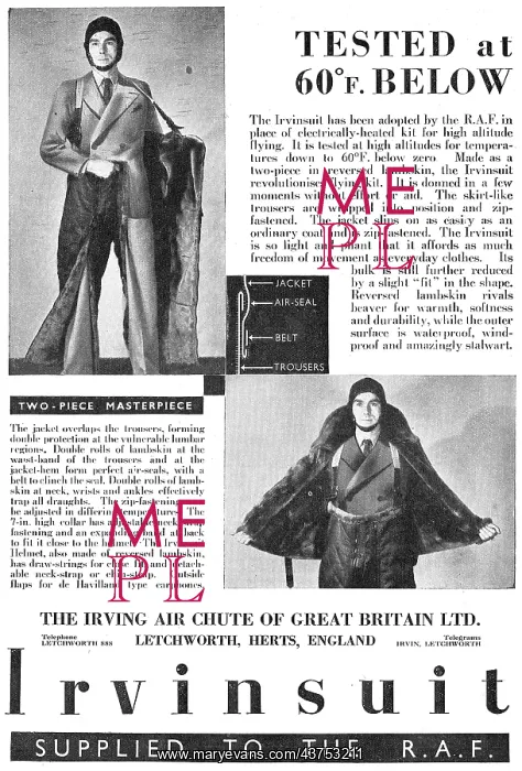 : Irvin Parachutes - Irvinsuit : Irvin Parachutes - Irvinsuit