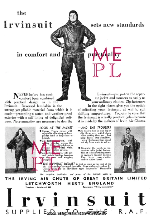 : Irvin Parachutes - Irvinsuit : Irvin Parachutes - Irvinsuit