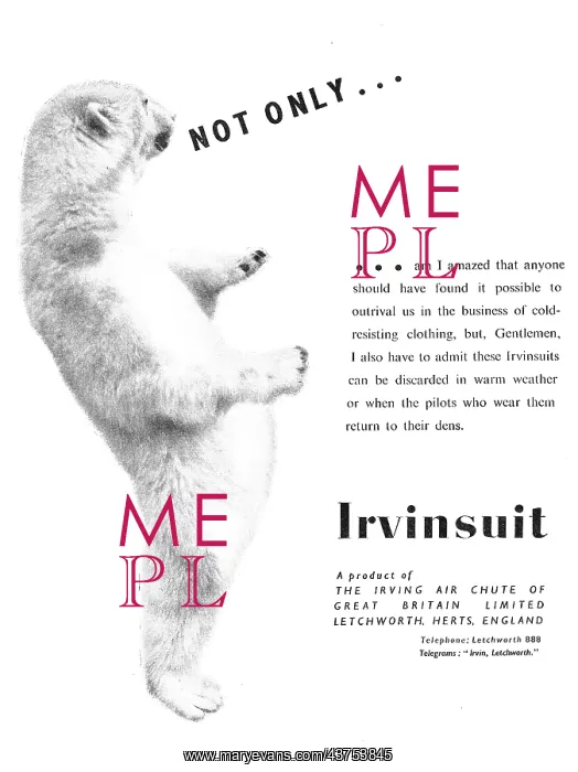 : Irvin Parachutes - Irvinsuit : Irvin Parachutes - Irvinsuit