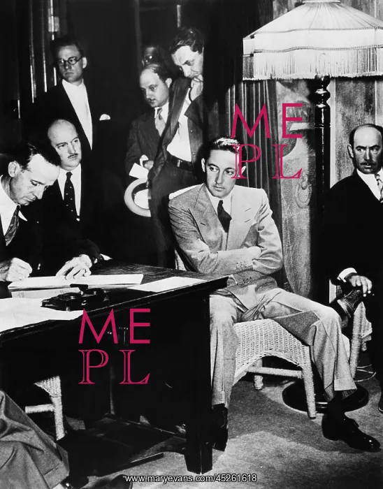 : Irving Thalberg testifying at the inquest into : Irving Thalberg testifying at the inquest into