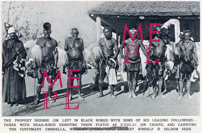 : Isaiah Shembe with followers : Isaiah Shembe with followers