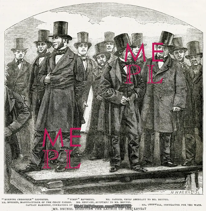 : Isambard Kingdom Brunel at first launch 1857 : Isambard Kingdom Brunel at first launch 1857