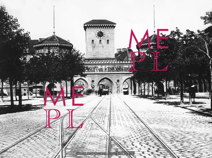 : Isartor in Munich, 1898 : Isartor in Munich, 1898
