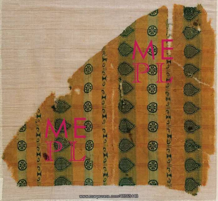 : Islamic period. Spain. Fragment layer. Silk fabric. 11th C : Islamic period. Spain. Fragment layer. Silk fabric. 11th C