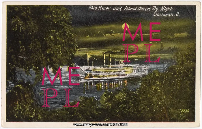 : Island Queen riverboat, Ohio River, Cincinnati, Ohio, USA : Island Queen riverboat, Ohio River, Cincinnati, Ohio, USA