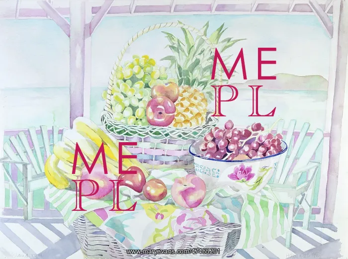 : Island View ' with baskets of fruit : Island View ' with baskets of fruit