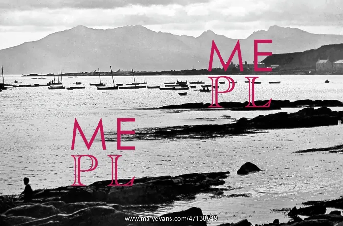 : Isle of Arran from the Isle of Cumbrae, Scotland : Isle of Arran from the Isle of Cumbrae, Scotland
