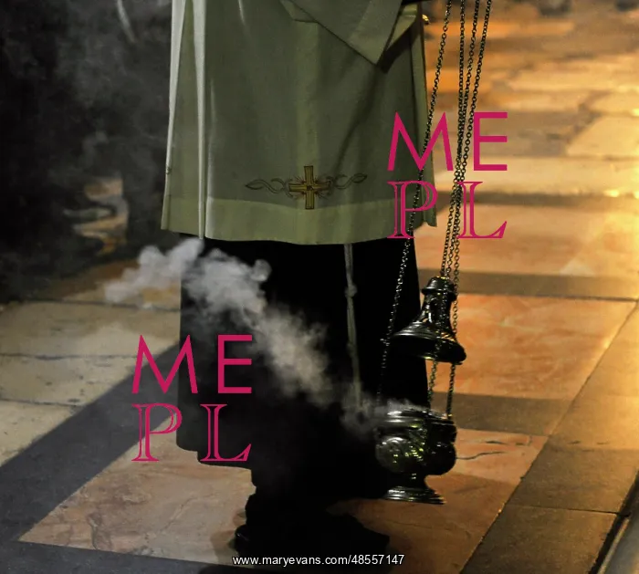: Israel. Jerusalem. Priest uses incense : Israel. Jerusalem. Priest uses incense