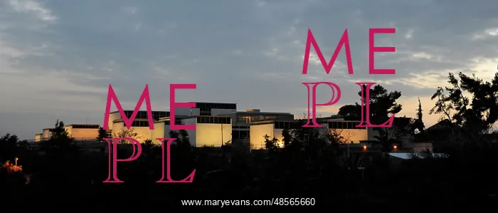  : Israel Museum. Jerusalem. Exterior. Night view