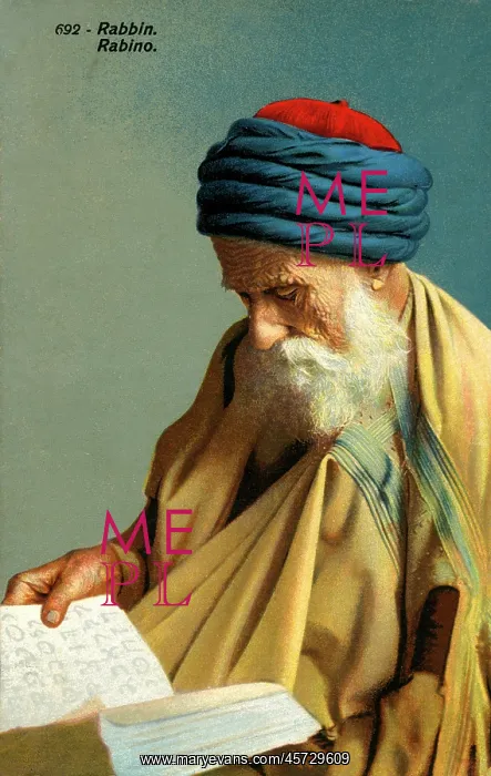  : Israeli Rabbi reading his holy book