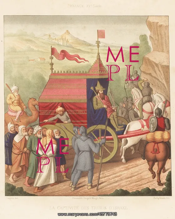 : Israelites in chains being led into slavery : Israelites in chains being led into slavery