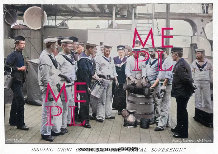 : ISSUING GROG TO NAVY : ISSUING GROG TO NAVY