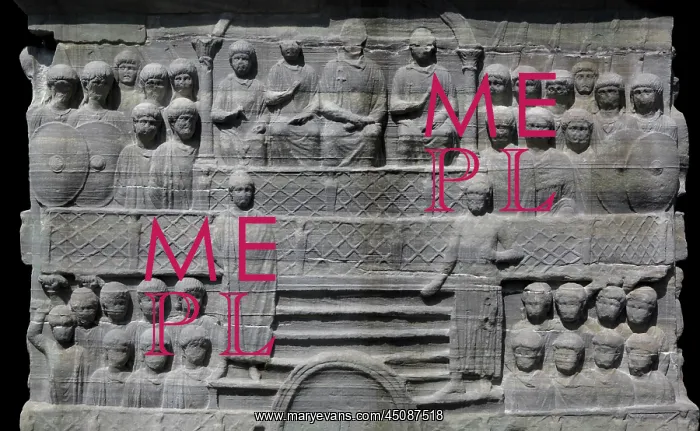 : Istanbul. Detail of base, Obelisk of Theodosius : Istanbul. Detail of base, Obelisk of Theodosius