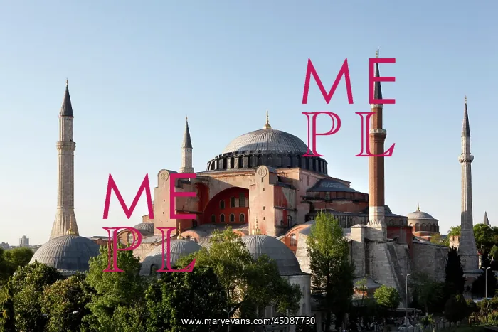 : Istanbul. General view of Hagia Sophia, 532-37, by Isidore of Miletus : Istanbul. General view of Hagia Sophia, 532-37, by Isidore of Miletus
