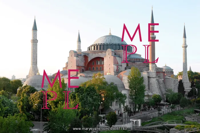 : Istanbul. General view of Hagia Sophia, 532-37, by Isidore of Miletus : Istanbul. General view of Hagia Sophia, 532-37, by Isidore of Miletus