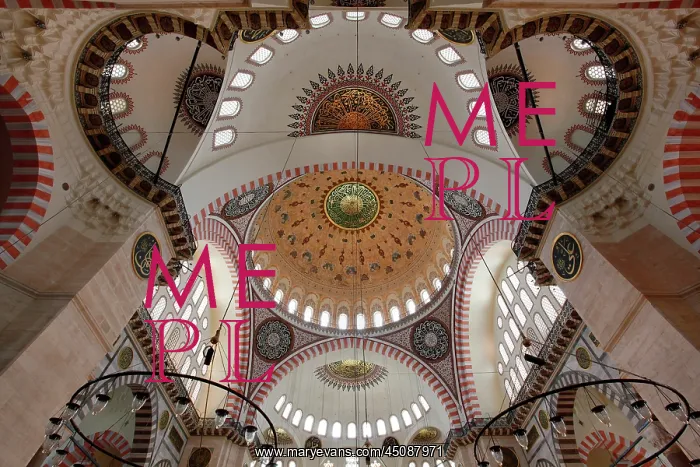 : Istanbul. View from below of ceilings within domes : Istanbul. View from below of ceilings within domes
