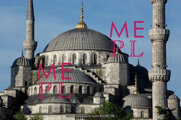 : Istanbul. Detail of cascading domes and minarets : Istanbul. Detail of cascading domes and minarets