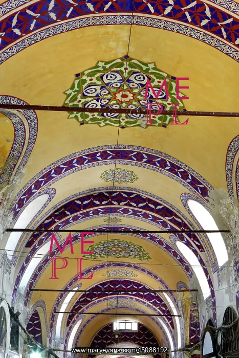 : Istanbul. Detail of ceiling, Grand Bazaar, 15th century, Istanbul, Turkey : Istanbul. Detail of ceiling, Grand Bazaar, 15th century, Istanbul, Turkey