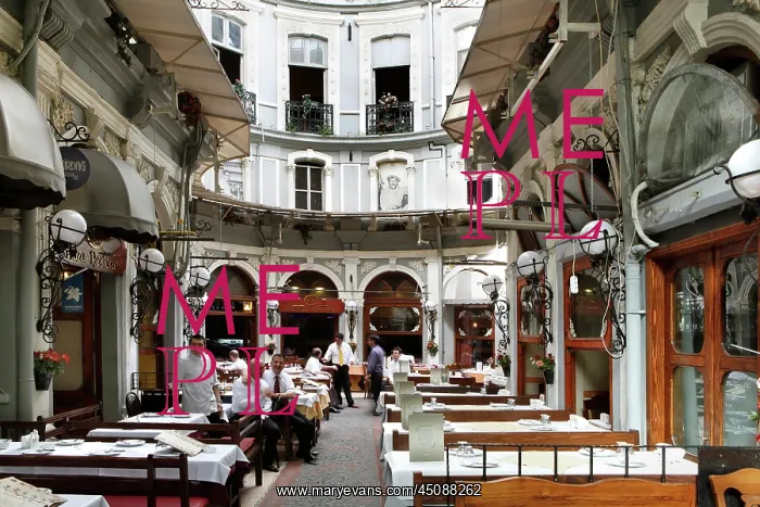 : Istanbul. General view of Cicek Pasaji, by Cleanthy Zanno : Istanbul. General view of Cicek Pasaji, by Cleanthy Zanno