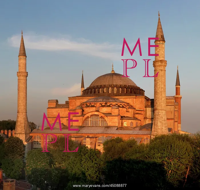 : Istanbul. General view of Hagia Sophia, 532-37, by Isidore of Miletus : Istanbul. General view of Hagia Sophia, 532-37, by Isidore of Miletus