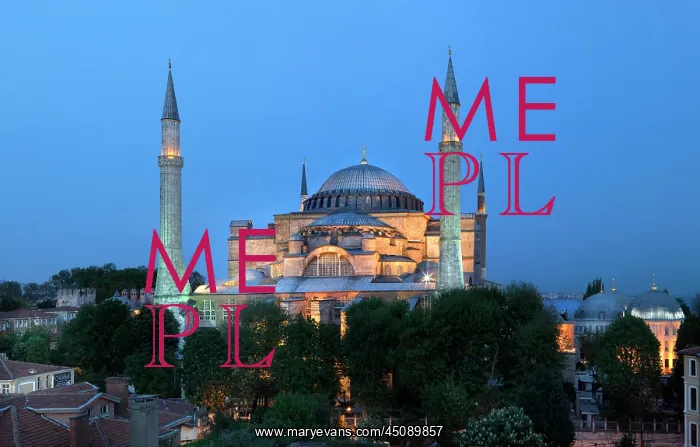 : Istanbul. General view of Hagia Sophia, 532-37, by Isidore of Miletus : Istanbul. General view of Hagia Sophia, 532-37, by Isidore of Miletus