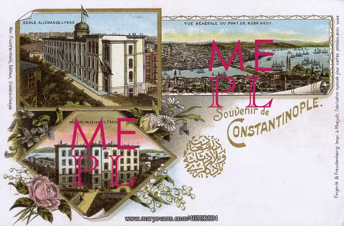 : Istanbul, Turkey - Galata Bridge, German School and Hospital : Istanbul, Turkey - Galata Bridge, German School and Hospital