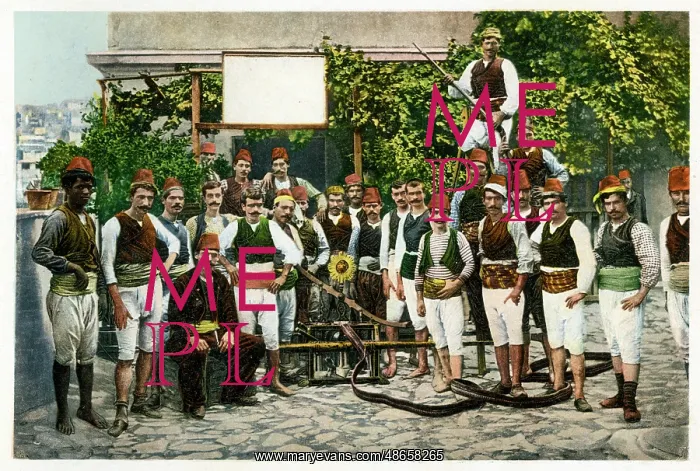 : Istanbul, Turkey - A Gang of irregular Firemen : Istanbul, Turkey - A Gang of irregular Firemen