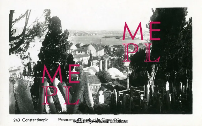 : Istanbul, Turkey - View of Eyub Cemetery : Istanbul, Turkey - View of Eyub Cemetery