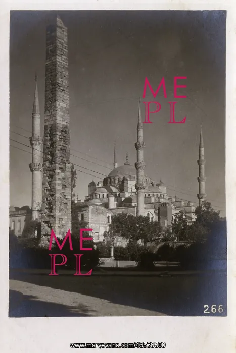 : Istanbul - Walled Obelisk and Sultanahmet Mosque : Istanbul - Walled Obelisk and Sultanahmet Mosque