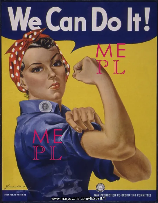 : We Can Do It! World War 2 poster boosting morale : We Can Do It! World War 2 poster boosting morale