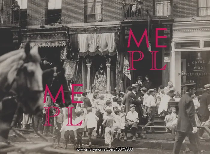 : Italian-American children at a storefront : Italian-American children at a storefront