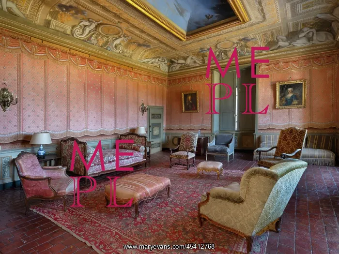 : Italian Bedroom, Chateau de la Chaize, Odenas, Rhone, France : Italian Bedroom, Chateau de la Chaize, Odenas, Rhone, France
