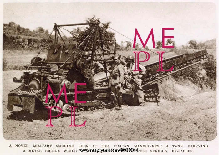 : Italian Bridge-layer on Army Manoevres 1936 : Italian Bridge-layer on Army Manoevres 1936